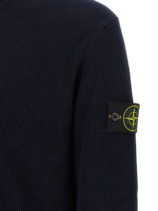 Stone Island Blue Cotton Cardigan