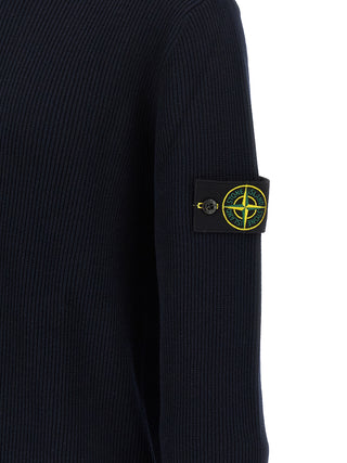 Stone Island Blue Cotton Cardigan