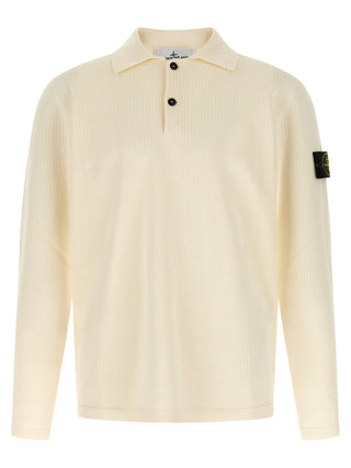 Stone Island Beige Cotton Polo Shirt