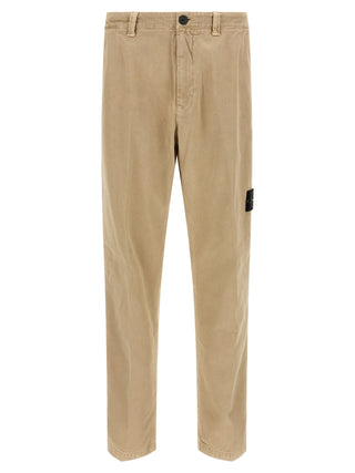 Stone Island Beige Cotton Casual Pants