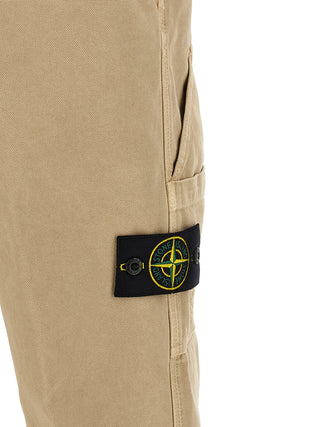 Stone Island Beige Cotton Casual Pants