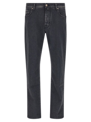 Jacob Cohen Gray Cotton Straight-Leg Jeans