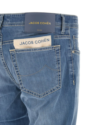 Jacob Cohen Blue Cotton Straight-Leg Jeans