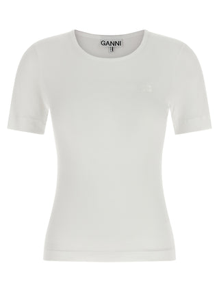 Ganni White Organic Cotton T-Shirt