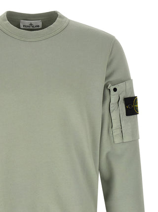 Stone Island Bicolor Cotton Sweatshirt