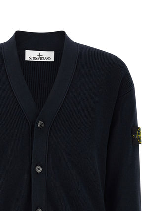 Stone Island Blue Cotton Cardigan