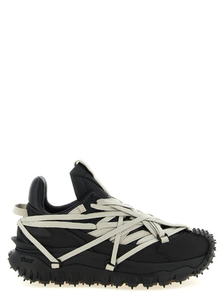 Rick Owens Black Cowhide Athletic Sneakers