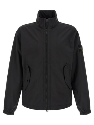 Stone Island Black Polyester Shell Jacket