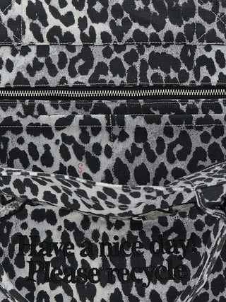 Ganni Gray Recycled Cotton Tote Bag