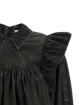 Ganni Black Organic Cotton Blouse