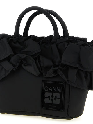 Ganni Black Nylon Handbag