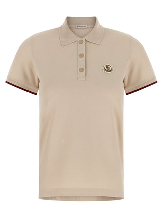 Moncler Beige Cotton Polo Shirt