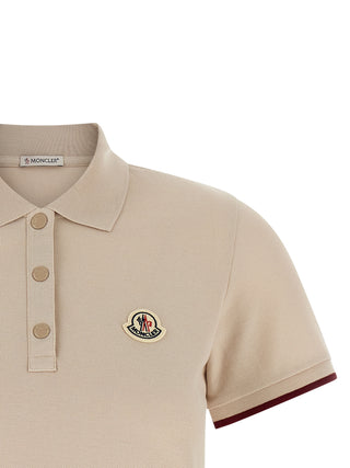 Moncler Beige Cotton Polo Shirt