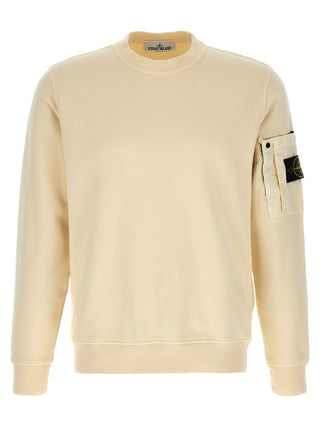 Stone Island Beige Cotton Sweatshirt