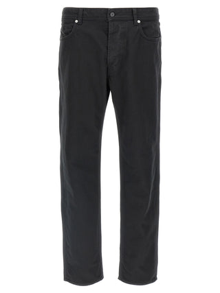 Stone Island Black Cotton Straight-Leg Jeans