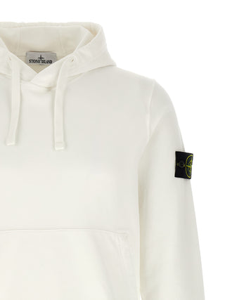 Stone Island White Cotton Sweatshirt