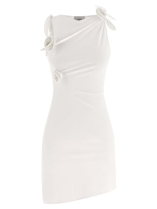 Coperni Asymmetric Flower Mini Dress