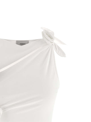 Coperni Asymmetric Flower Mini Dress