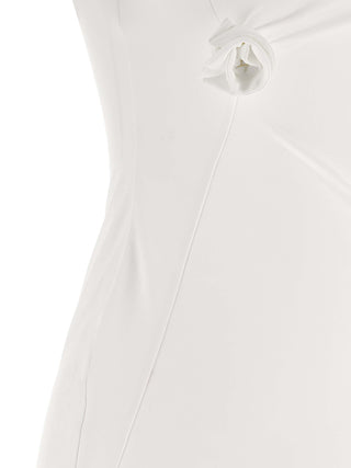 Coperni Asymmetric Flower Mini Dress