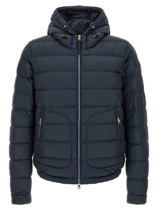 Moncler Blue Polyester Full-Length Jacket