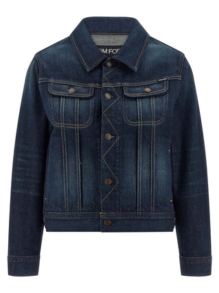 Tom Ford Blue Cotton Denim Jacket
