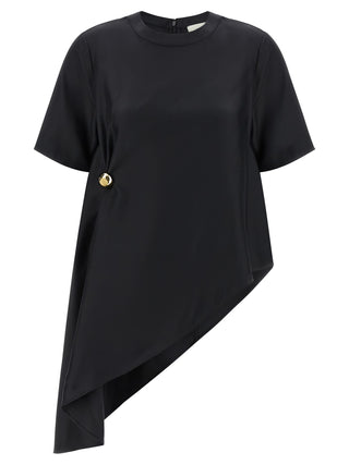 Loulou De Saison Black Silk Blouse