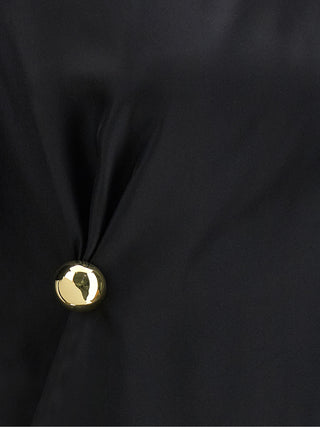 Loulou De Saison Black Silk Blouse