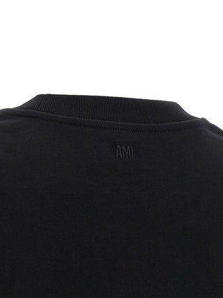 Ami Paris Black Cotton T-Shirt