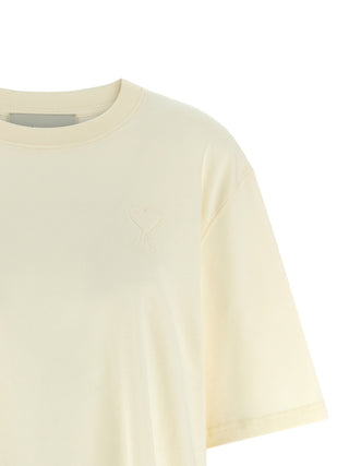 Ami Paris Beige Cotton T-Shirt