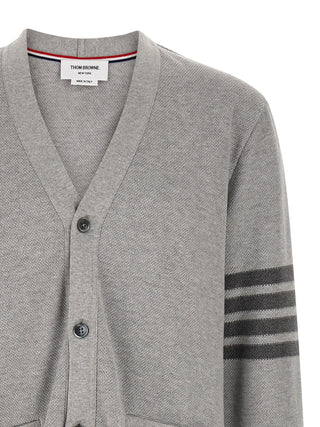 Thom Browne Gray Cotton Cardigan