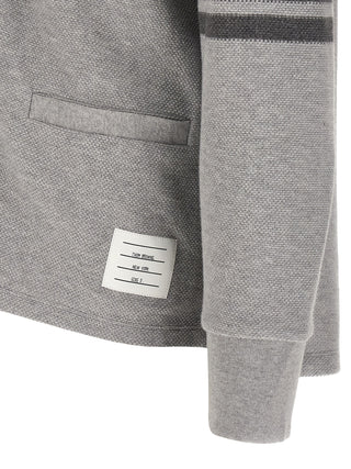 Thom Browne Gray Cotton Cardigan