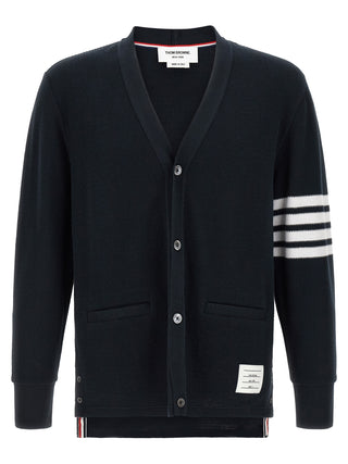 Thom Browne Blue Cotton Cardigan