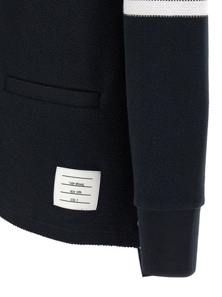 Thom Browne Blue Cotton Cardigan
