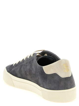 Brunello Cucinelli Gray Calfskin Sneakers