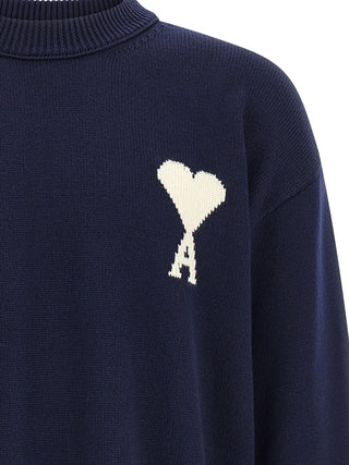 Ami Paris Blue Wool Cardigan