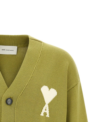 Ami Paris Bicolor Wool Cardigan