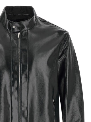 Fendi Blue Lamb Leather Leather Jacket