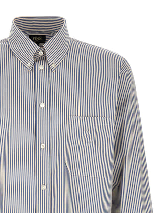 Fendi Blue Cotton Blouse