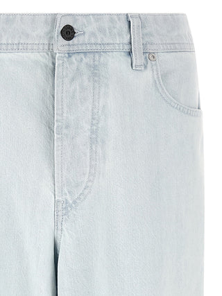 Stone Island Blue Cotton Straight-Leg Jeans