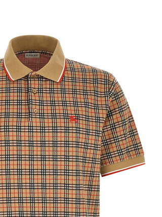 Burberry Beige Viscose Polo Shirt