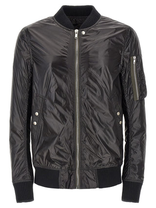 Rick Owens Black Nylon Bomber