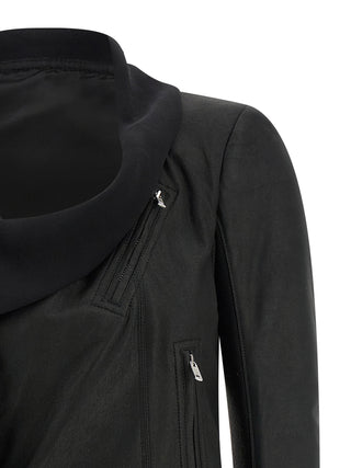 Rick Owens Black Lamb Leather Leather Jacket