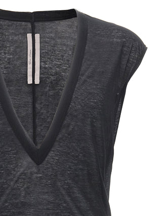 Rick Owens Black Cotton T-Shirt