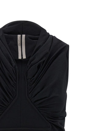 Rick Owens Black Cotton Tank Tops