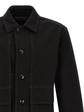 Lemaire Black Cotton Denim Jacket