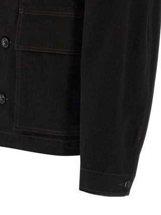 Lemaire Black Cotton Denim Jacket