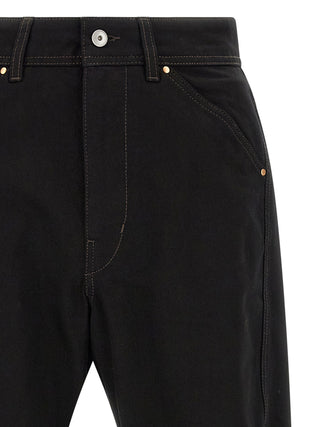 Lemaire Black Cotton Relaxed Fit Jeans