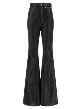 Rick Owens Black Lamb Leather Pants
