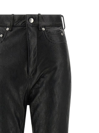 Rick Owens Black Lamb Leather Pants