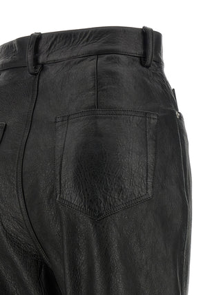 Rick Owens Black Lamb Leather Pants